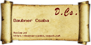 Daubner Csaba névjegykártya